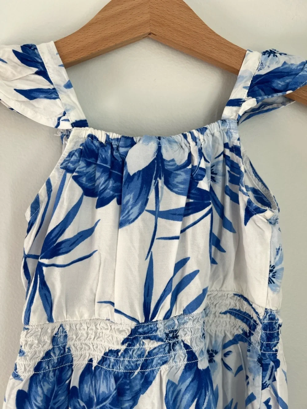 The Children's Place White & Blue Tropical Floral Sundress Size 4T - Picture 10 of 13